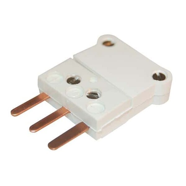 Digi-Sense RTD Connector, White 3-Blade ANSI, Male, 18527-84 - main